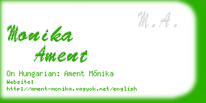 monika ament business card